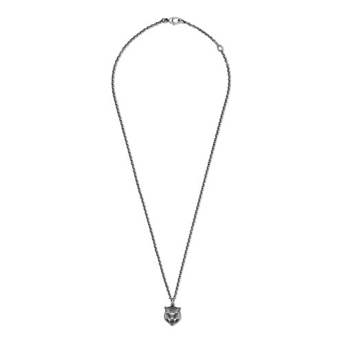 GUCCI/古馳   925銀貓頭吊墜龍蝦扣項鏈?433608J84000811