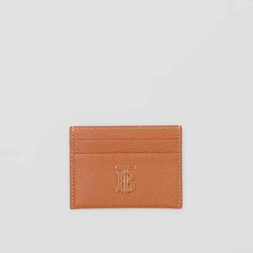  BURBERRY 22年秋冬 女士 粒紋皮革 TB 卡片夾 80623791