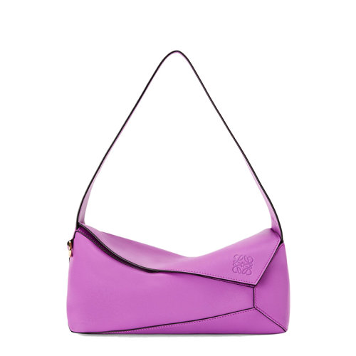 LOEWE/羅意威 22春夏新款Puzzle Hobo系列 女士亮紫色納帕小牛皮拼圖手提單肩包0010643468