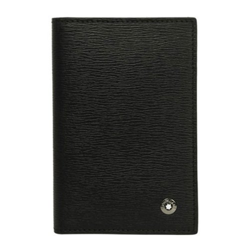 MontBlanc/萬寶龍 Westside系列 男士簡約牛皮短款折疊卡包名片夾 114697