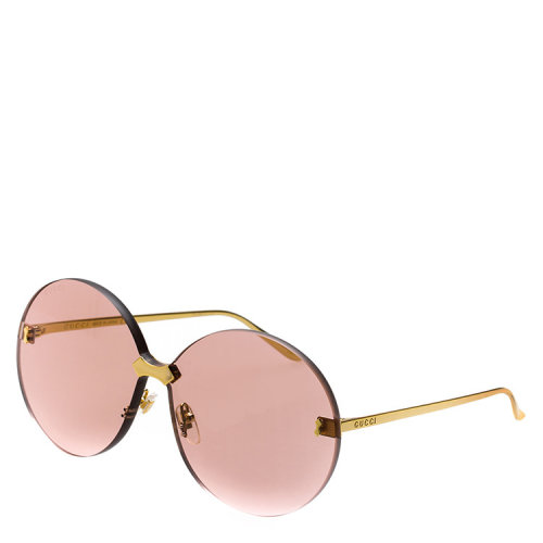 GUCCI/古馳 古琦眼鏡 獨(dú)特時(shí)尚 女士奢華鉚釘設(shè)計(jì)圓形復(fù)古新款眼鏡太陽鏡 GG0353S 003