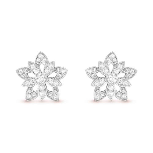  VCA梵克雅寶 22年秋冬 女士 耳環(huán) 鏤空Lotus耳環(huán)，迷你款式 VCARP0ZV00 預(yù)定商品1-3周發(fā)貨