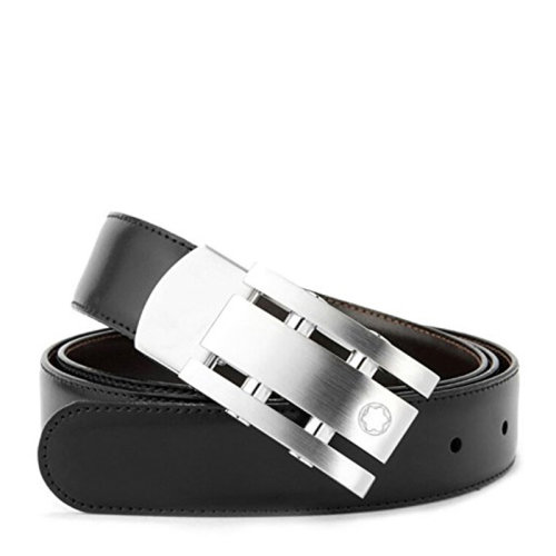 MontBlanc/萬(wàn)寶龍 男士當(dāng)代系列牛皮矩形小牛皮皮帶腰帶可裁剪 105084