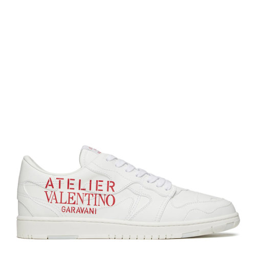 Valentino/華倫天奴 男士白色小牛皮經(jīng)典字母徽標(biāo)印花裝飾休閑鞋運(yùn)動(dòng)鞋小白鞋低幫鞋系帶鞋板鞋單鞋男鞋 WY2S0E73-BMH-0BO