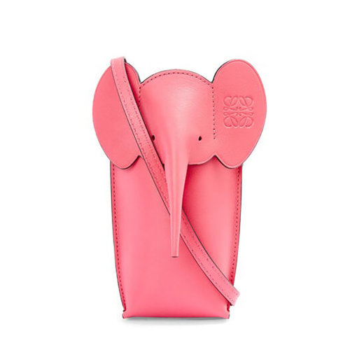 LOEWE/羅意威 22春夏新款Elephant Pocket系列 女士新糖果色經(jīng)典牛皮革徽標壓印單肩斜挎小象袋C623B02X04-6520