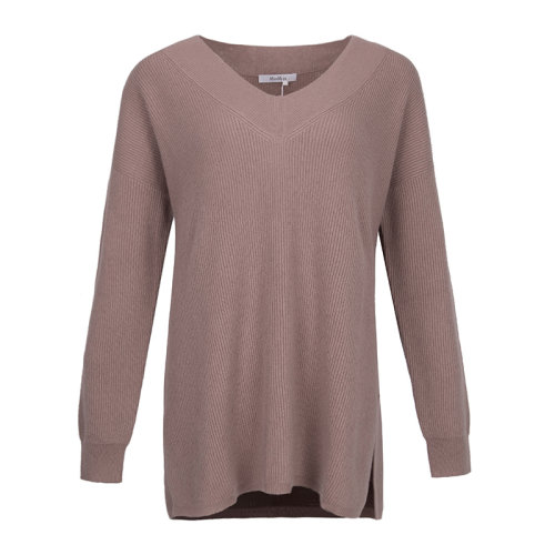 Max mara/Max mara   女裝 服裝 女士純色羊絨時尚V領針織衫 女士毛衣