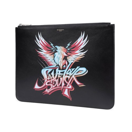  Givenchy/紀梵希 男士黑色皮革手拿包 BK600JK0AD 960 PLSX