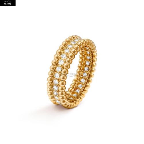  VCA梵克雅寶 22年秋冬 女士 戒指 Perlee diamonds戒指，單排鑲鉆設(shè)計(jì) VCARP4E100 預(yù)定商品2-8周發(fā)貨