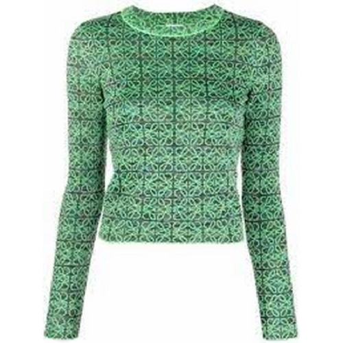  LOEWE/羅意威 女士綠色時尚休閑針織衫/毛衫 S359Y14K82-4101 PLFSX