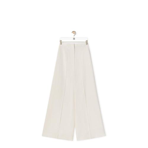  LOEWE羅意威 22年秋冬 女士 休閑褲 Tailored trousers in wool and silk S359Y04X73-2110