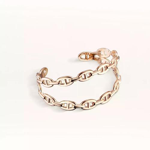  HERMES愛馬仕 22年秋冬 女士 手鏈 Bracelet double Chaine d%26s;ancre Enchainee H221405B 00S