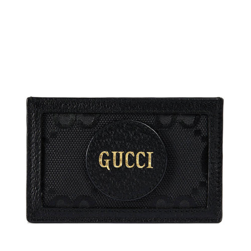 GUCCI/古馳 21新款Off the Grid系列 男士黑色再生尼龍皮革飾邊卡包卡片夾?625578H9HAN1000