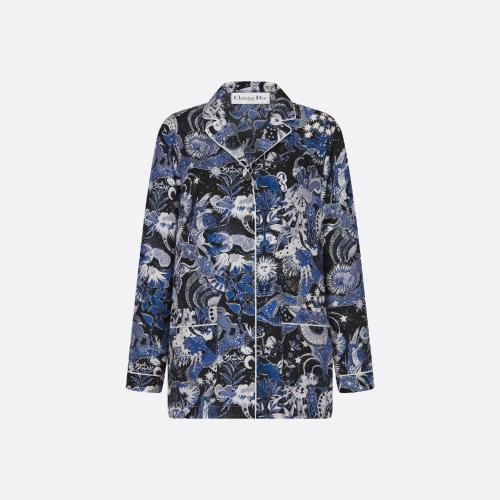  DIOR迪奧 22年秋冬 女士 長袖襯衫 Chemise Dior Chez Moi 241V33A6746_X5843