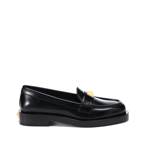 Valentino/華倫天奴【22春夏新款】女士牛皮Roman Stud超大鉚釘樂福鞋皮鞋單鞋 XW2S0CJ0 DSD