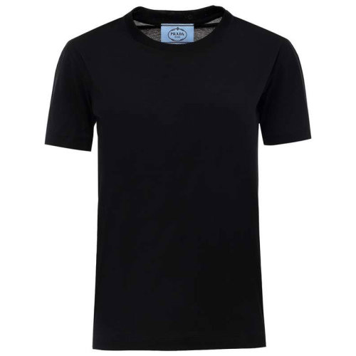 PRADA/普拉達(dá)  女裝 女士 黑色棉質(zhì)時(shí)尚短袖T恤 35570I-LK-F0002