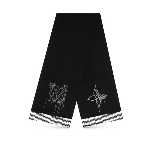  LV路易威登 22年秋冬 男士 圍巾 LV STITCH 圍巾 M77981