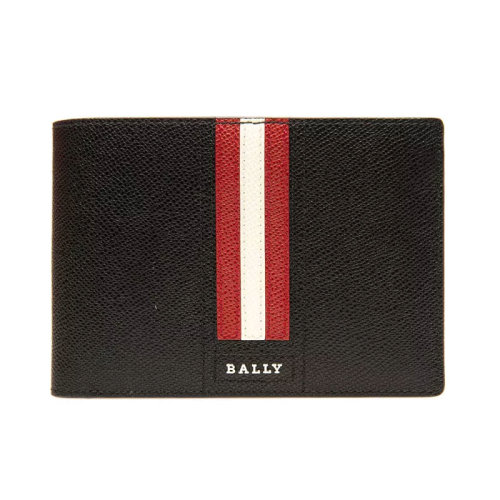 BALLY/巴利 男女同款 黑色皮革時(shí)尚卡包錢(qián)包 6234233