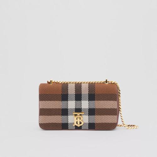  BURBERRY 22年秋冬 女士 Lola - 小號(hào)針織格紋蘿拉包 80508761