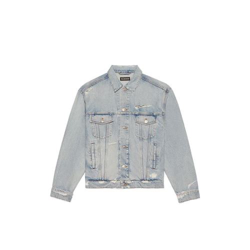  Balenciaga/巴黎世家 男士藍色棉質(zhì)夾克 664329TBP48 8961 PLFSX