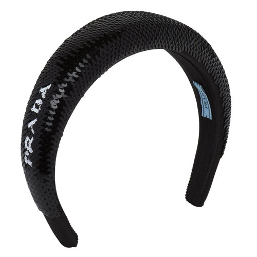 PRADA/普拉達(dá)  女士黑色/白色織物亮片發(fā)箍1IH019_2D0G_F0967