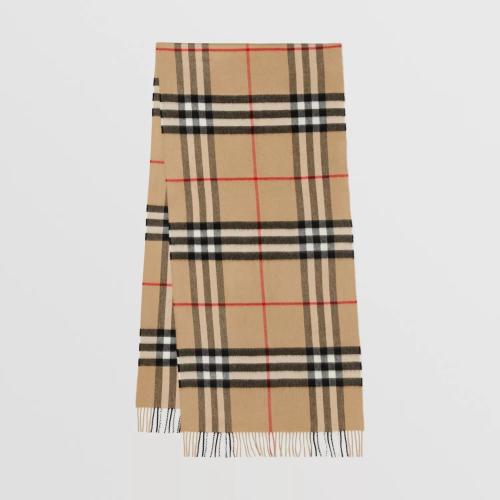  BURBERRY 22年秋冬 女士 大號格紋羊絨圍巾 80649161