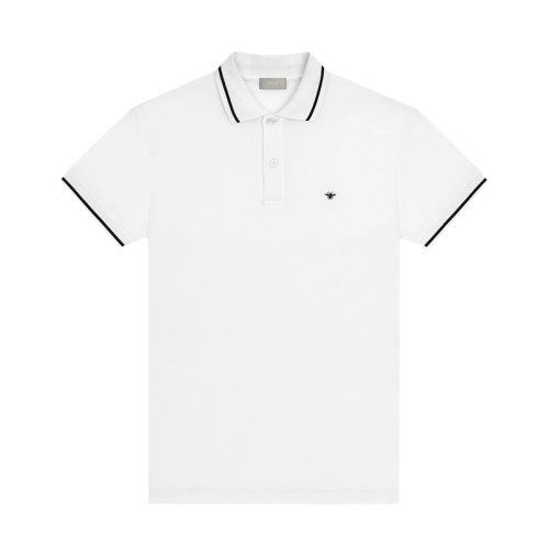 DIOR/迪奧 22年早春新款 男士白色純棉蜜蜂刺繡短袖POLO衫733J805B0373_C089