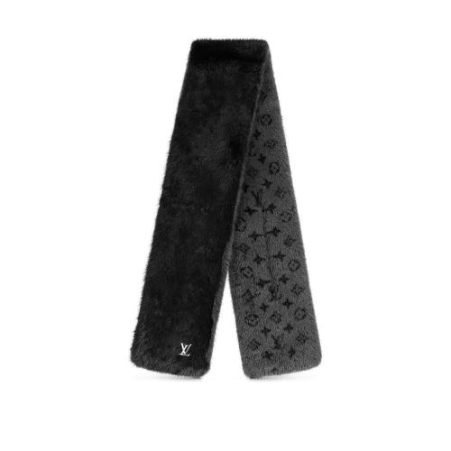  LV路易威登 22年秋冬 男士 圍巾 éCHARPE EN FOURRURE MONOGRAM REVERSE M75891 預定商品2-8周發(fā)貨