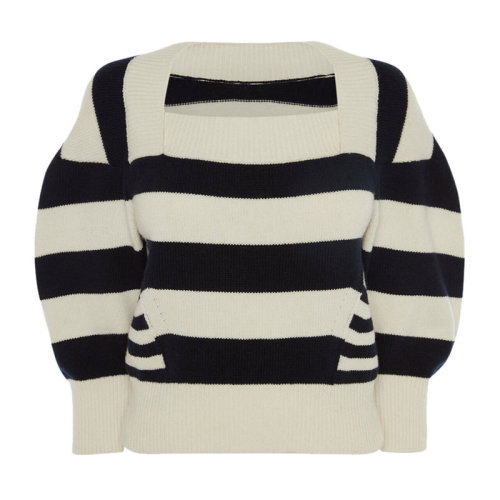 Alexander McQueen/亞歷山大麥昆  女裝 時尚百搭 條紋 女士針織衫/毛衣 650314Q1ASV9058  HKY015678