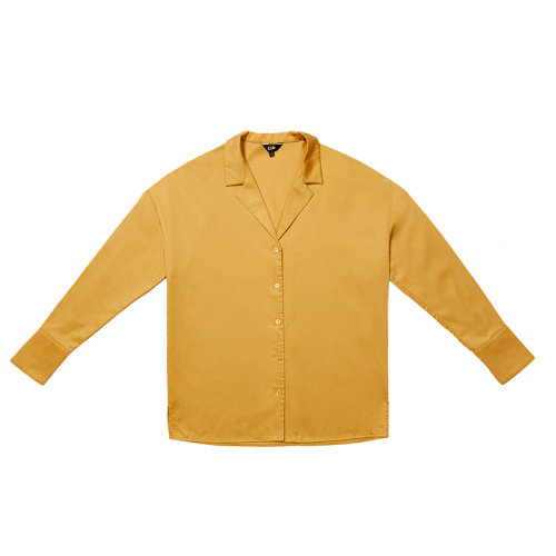 SHOKAY/繡嘉 法式西裝領(lǐng)天絲女士長(zhǎng)袖襯衫