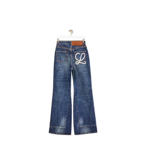  LOEWE羅意威 22年秋冬 女士 牛仔褲 Logo jeans in denim S359Y11X52-6395