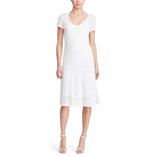 Ralph Lauren/拉夫勞倫 女士 簡約 連衣裙 125288006 XL 白色