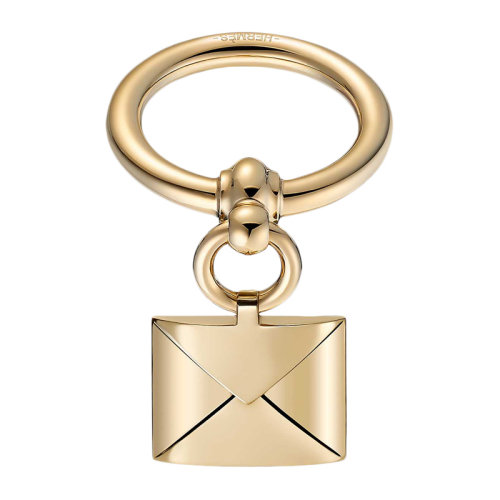 HERMES/愛馬仕 女士金色鍍鈀黃銅Loop Charms Enveloppe圍巾環(huán)絲巾扣 H60200 多色可選
