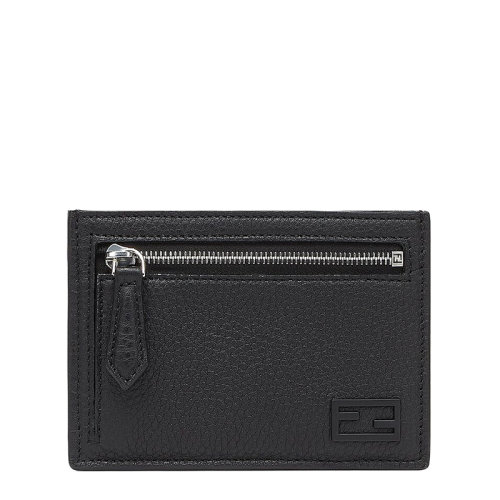 FENDI/芬迪 20  男士黑色小牛皮FF徽標(biāo)卡片夾7M0310AG0LF0QA1