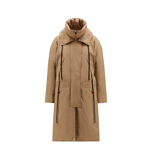 Moncler/蒙克萊 22年秋冬新款 Landis系列 女士杏仁米色長(zhǎng)款高領(lǐng)羽絨服H20941C00002M2004222