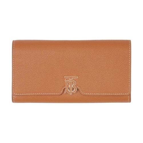  BURBERRY 22年秋冬 女士 專屬標(biāo)識圖案粒紋皮革長款錢夾 80492141