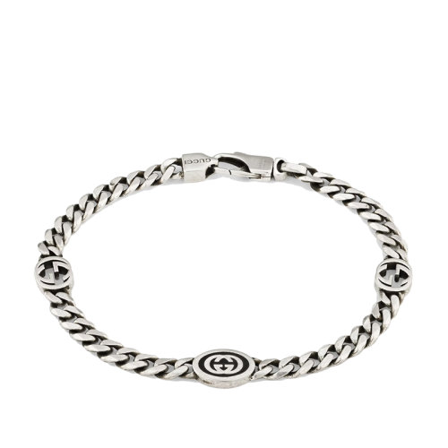 GUCCI/古馳  925純銀互扣式雙G細節(jié)鏈環(huán)手鏈678660J84108191