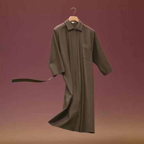  HERMES愛(ài)馬仕 22年秋冬 女士 連體衣 Robe Inspiration Chemise H2H0549DN1R40