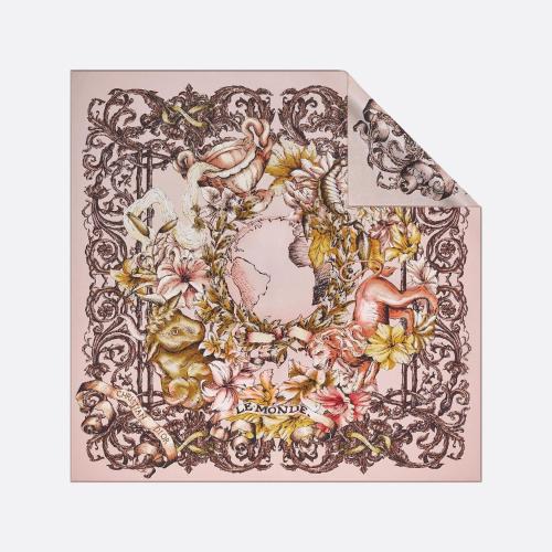  DIOR迪奧 22年秋冬 女士 圍巾 Carre Tarot Le Monde 25TAR090I610_C405