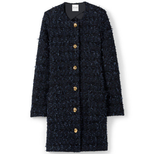 【21春夏新款】St. John/盛薔 睫毛紗紋理針織女士夾克K6131B2