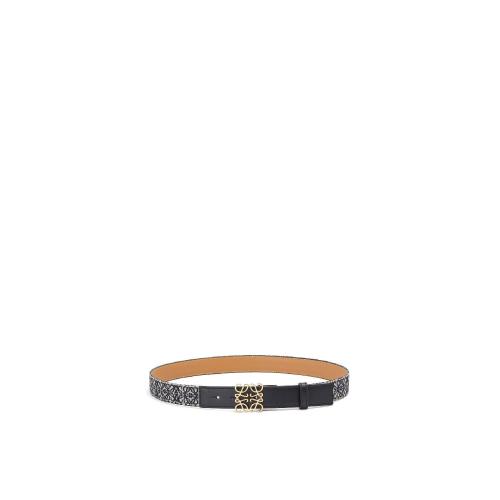  LOEWE羅意威 22年秋冬 女士 腰帶 Anagram belt in jacquard and calfskin E619Z26X01-1206