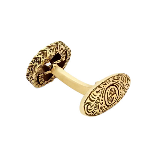 GUCCI/古馳 22春夏新款DoubleG系列 互扣式雙G黃金袖扣579823J85000718