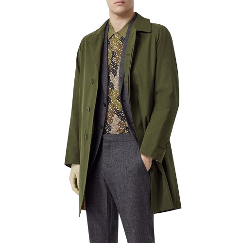 BURBERRY/博柏利 巴寶莉 軍綠色 薄款 純棉風(fēng)衣 男士大衣 經(jīng)典格內(nèi)襯 男士外套 商務(wù)休閑男裝