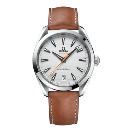 OMEGA/歐米茄 海馬系列 Aqua Terra 150米 至臻天文臺 精鋼表殼 皮帶 自動機(jī)械 男士腕表 220.12.41.21.02.001