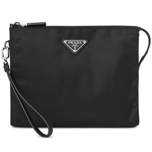 PRADA/普拉達(dá) 男女同款 黑色尼龍時尚手拿包 2NE789-2DMH-F0002