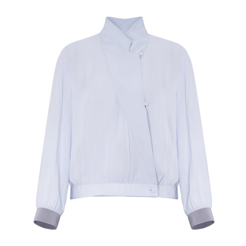 Emporio Armani/安普里奧阿瑪尼 淺藍色 女士長袖襯衫  [Icon] 0NC4CT-02309-710