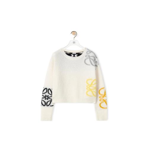  LOEWE羅意威 22年秋冬 女士 長袖襯衫 Anagram intarsia sweater in wool S359Y14KAN-1952