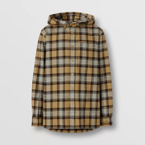  BURBERRY 22年秋冬 男士 格紋棉質(zhì)法蘭絨連帽襯衫 80610511