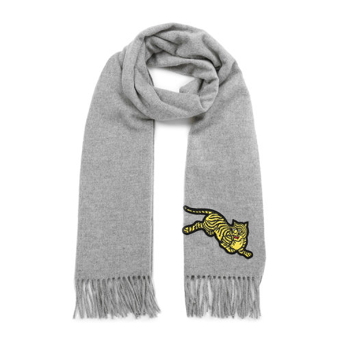 KENZO 灰色 羊毛 圍巾 f868eu720sfc 62