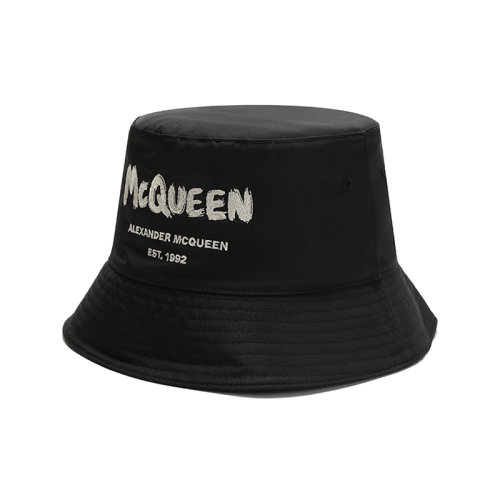 Alexander McQueen/亞歷山大麥昆 男士織物帽子漁夫帽 663112 4404Q