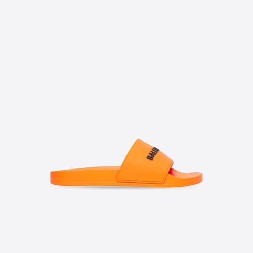  BALENCIAGA巴黎世家 22年秋冬 男士 平底涼鞋 Mens Pool Slide Sandal  in Orange 565826W1S80